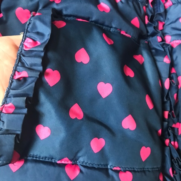 🔶Heart Print Pink Platinum Warm & Cozy Puffer Coat - Picture 4 of 6